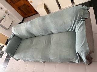 Sofá de 3 plazas beige/gris
