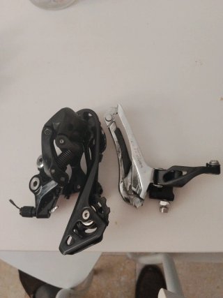 Cambio Shimano 105 y Desviador Ultegra 11v
