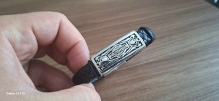 Bracciale Harley Davidson in pelle intrecciata