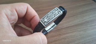 Bracciale Harley Davidson in pelle intrecciata