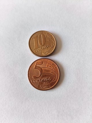 Lote 14 monedas de Brasil