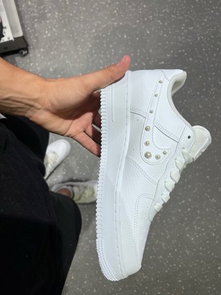 Nike Air Force 1 Perlas Plata Blanco
