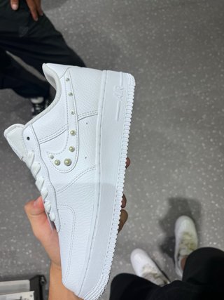 Nike Air Force 1 Perlas Plata Blanco