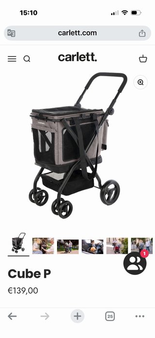 Carro transporte mascotas Carlett Cube P