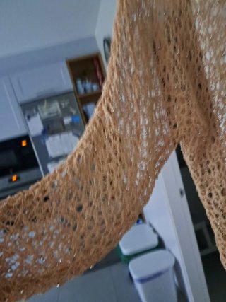 Jersey calado beige talla 44