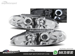 FAROS DELANTEROS OJOS DE ANGEL PARA MITSUBISHI ECLIPSE D30
