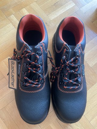 Zapatos de Seguridad BlackLeather Negros y Naranja