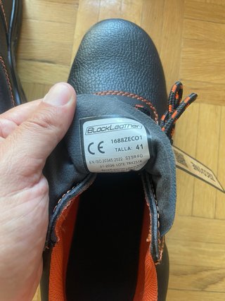 Zapatos de Seguridad BlackLeather Negros y Naranja