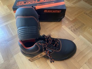 Zapatos de Seguridad BlackLeather Negros y Naranja