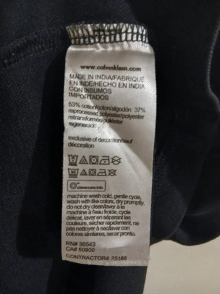 T-shirt Calvin Klein Uomo M Blu/Nero