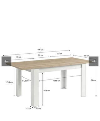 Mesa comedor extensible + 4 sillas