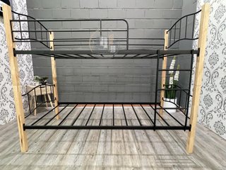 Litera Doble Cama de Madera y Metal 90x190cm