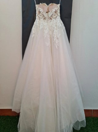 Vestido de Novia Blanco Brillante