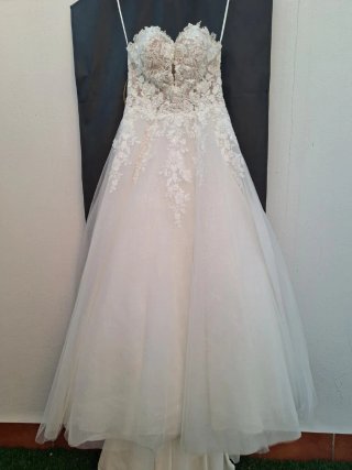 Vestido de Novia Blanco Brillante