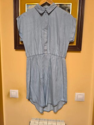 Vestido Negro con Lunares y Flores