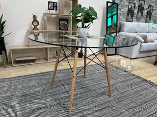 Mesa circular de cristal NUEVA