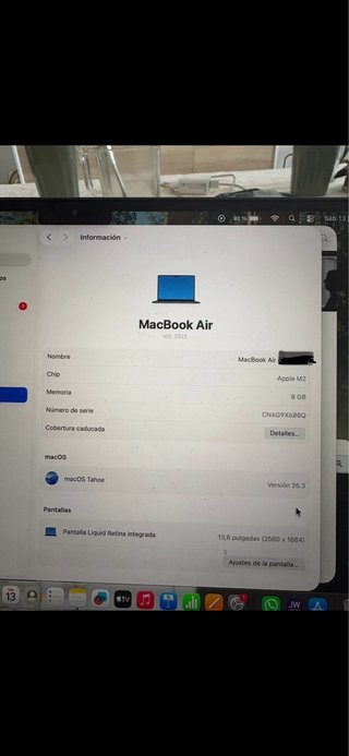 MacBook Air M2 2022 Plata