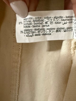 Falda Zara Beige con Hebillas