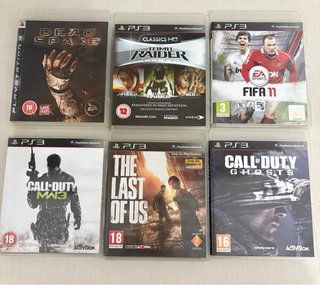 PS3 Slim Negra + 2 Mandos + 6 Juegos