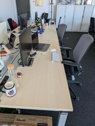 Mesas de oficina madera y metal