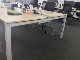 Mesas de oficina madera y metal