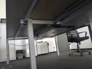 Mesas de oficina madera y metal