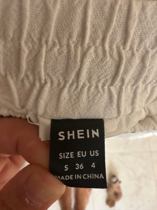 Pantalones anchos blancos Shein
