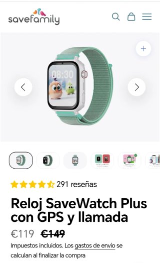 SaveFamily SaveWatch Plus GPS Llamada Verde