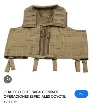 Chaleco Táctico MB10.008 Coyote + Porta Cargadores
