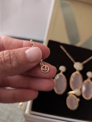 Conjunto Viceroy Plata Chapada Oro Cuarzo Rosa