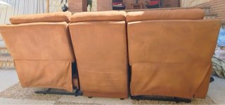 Sofá de 3 plazas reclinable marrón