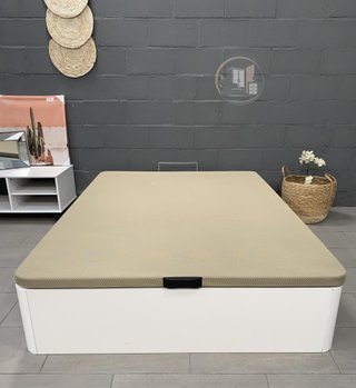 Canapé abatible de madera color blanco