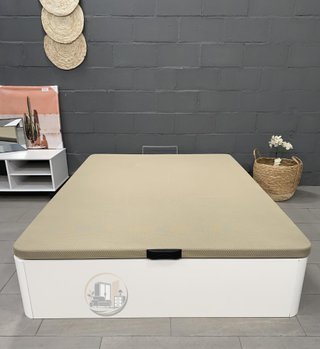 Canapé abatible de madera color blanco