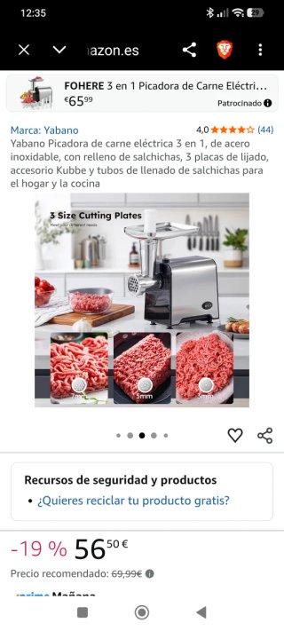 Picadora de Carne Eléctrica 3 en 1