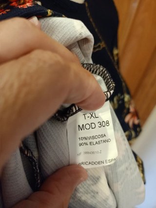 Vestido NUEVO azul floral cadena fabricado España
