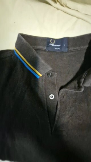 Polo Fred Perry Marrón Rayas Cuello
