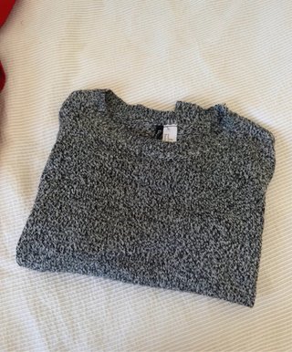 Jersey fino H&M gris Talla M