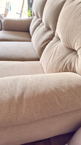 Sofá de 3 plazas en tela beige
