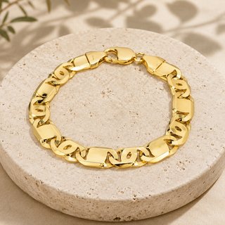 Pulsera Oro eslabón macizo italiano 18 Kl TRA2399