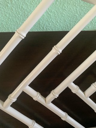 2 cabeceros bambú sintético blanco