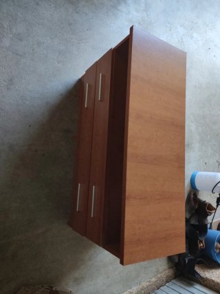 Mesa y mueble de salón madera