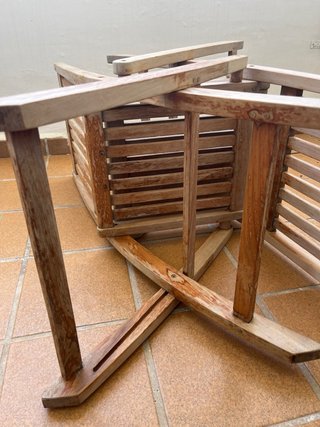 Sedie pieghevoli in legno per giardino