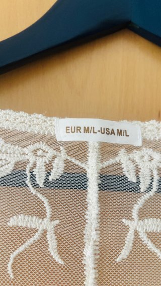 Caftán blanco talla única