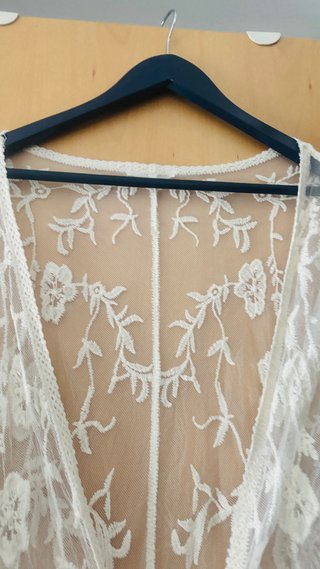 Caftán blanco talla única