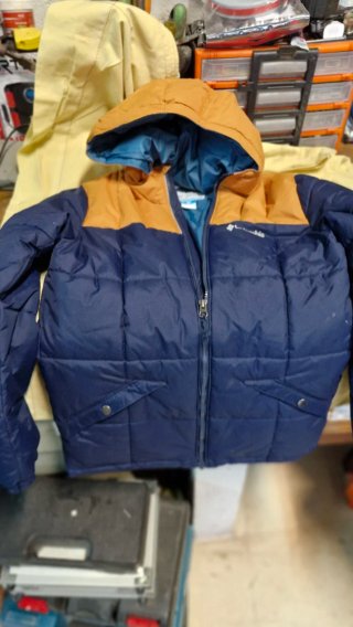 Chaqueta niño Columbia azul y naranja