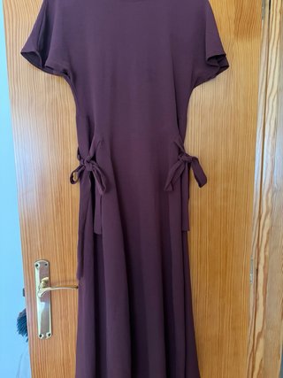 Vestido Zara morado con lazos