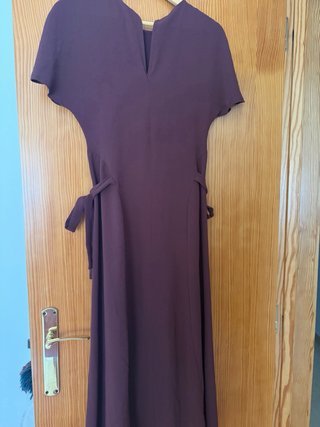 Vestido Zara morado con lazos