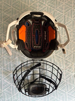 Casco Hockey CCM Youth 3DS Blanco