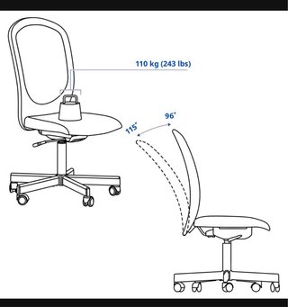 Silla de oficina ajustable beige