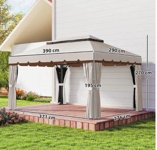 Tenda da Giardino 4x3m in Tela e Metallo